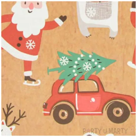 naklejki kraftowe mikolaje mix arpex arkusz