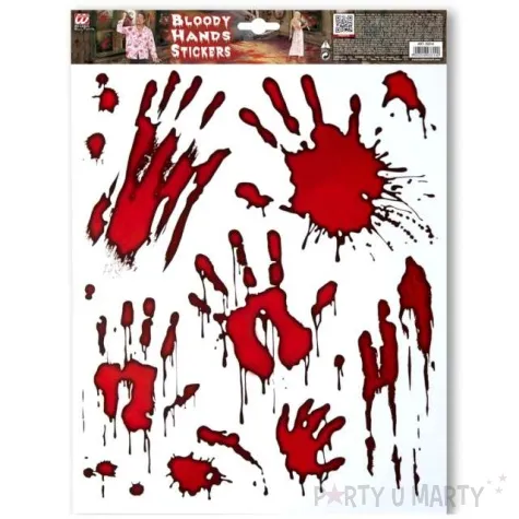 naklejki krwawe slady rak czerwone widmann