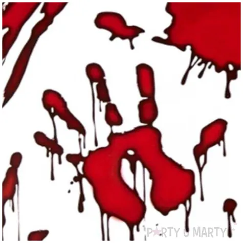 naklejki krwawe slady rak czerwone widmann