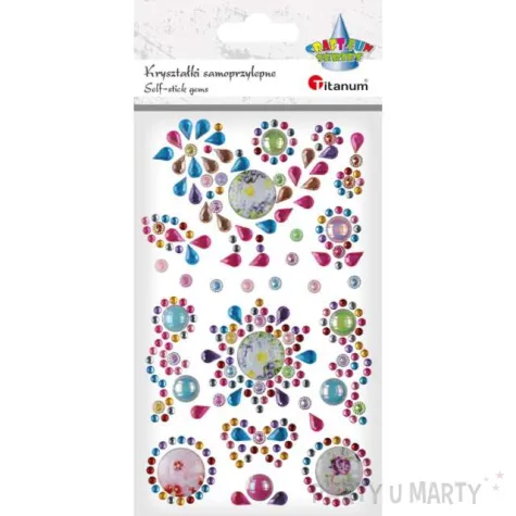 naklejki krysztalki ptaszek titanum 22 szt