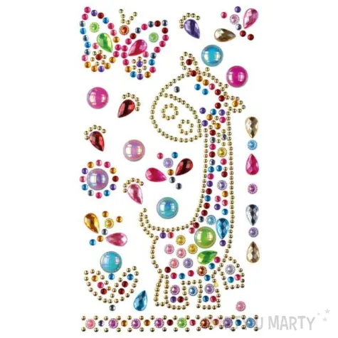 naklejki krysztalki zyrafa titanum 18 szt