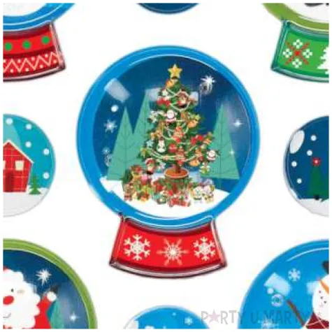 naklejki kule sniezne 3d niebieskie titanum 35 mm 9 szt