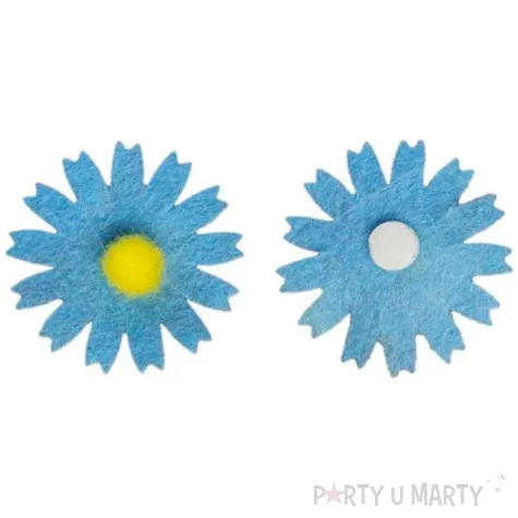 naklejki kwiatki margaretki niebieski titanum 10 szt