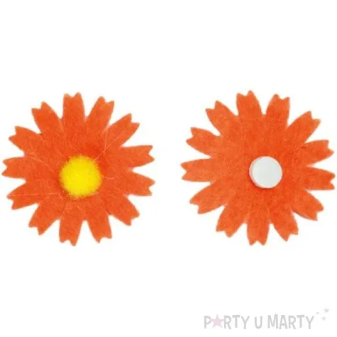 naklejki kwiatki margaretki pomaranczowy titanum 10 szt