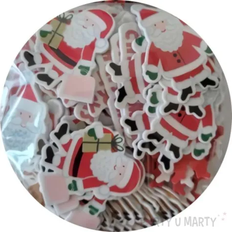 naklejki mikolaje i renifery piankowe z brokatem brewis 120 szt