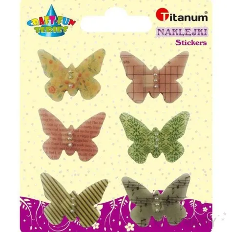 naklejki motylki z koralikami titanum