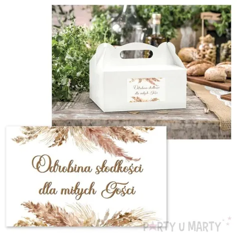 naklejki na ciasto odrobina slodkosci boho 5x8 cm 10 szt