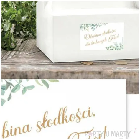 naklejki na ciasto odrobina slodkosci eukaliptus beauty 5x8 cm 10 szt