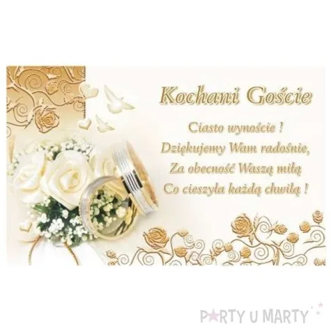 naklejki na ciasto slodkie podziekowanie slub 20 szt