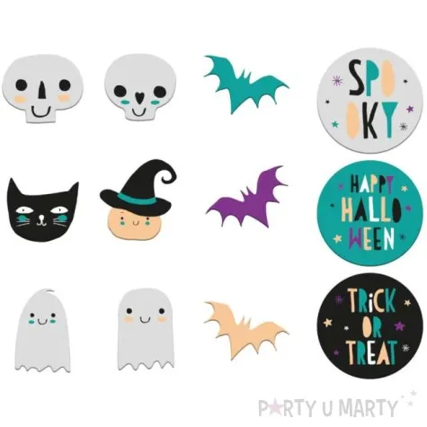 naklejki na okno happy halloween folat 12 szt