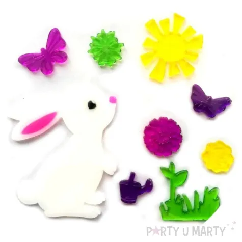 naklejki na okno kwiatki i zajaczek zelowe aliga