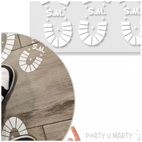 naklejki na podloge swiateczne slady mikolaja 4 szt