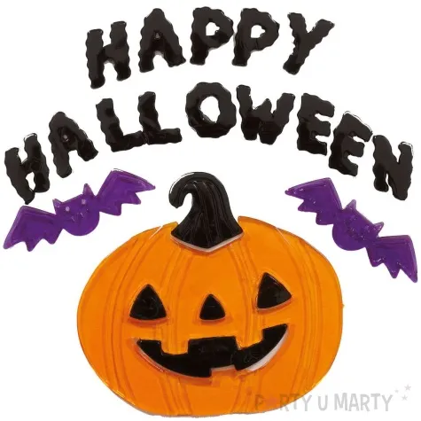 naklejki na szybe happy halloween guirca 16szt