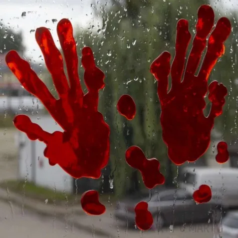 naklejki na szybe krwawe slady para rak partypal