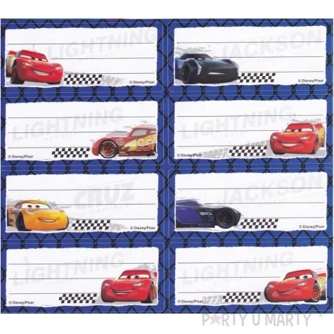 naklejki na zeszyt auta niebieskie starpak 8 szt