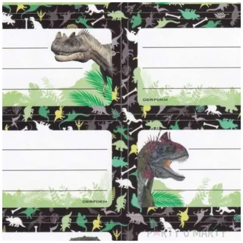 naklejki na zeszyt dinozaury ciemne starpak 8 szt