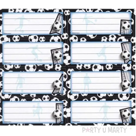 naklejki na zeszyt pilka nozna czarne starpak 8 szt