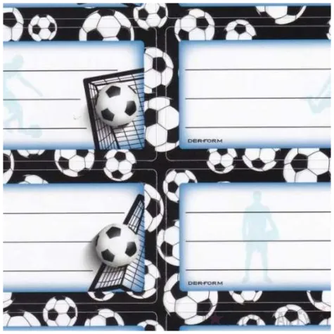 naklejki na zeszyt pilka nozna czarne starpak 8 szt