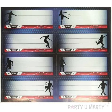 naklejki na zeszyt pilka nozna pilkarze starpak 8 szt