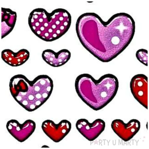 naklejki nakrapiane serduszka mix titanum 38 szt