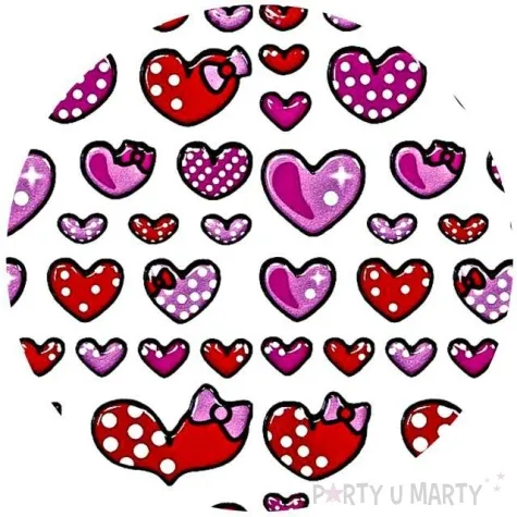 naklejki nakrapiane serduszka mix titanum 38 szt