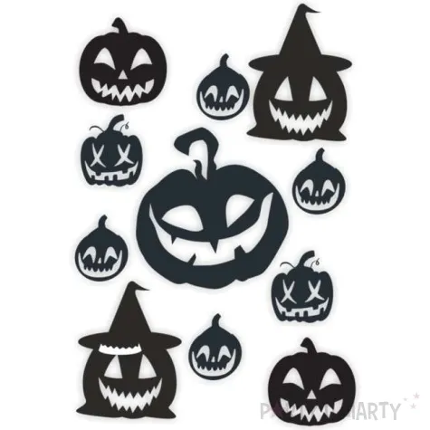 naklejki party dynie mix czarne a4 11 szt