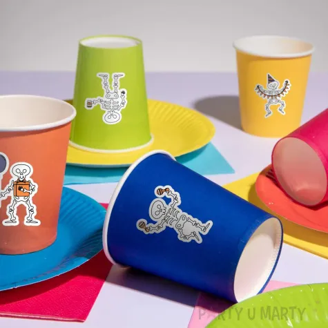 naklejki party halloween wesole kosciotrupy 17x12 cm 6 szt