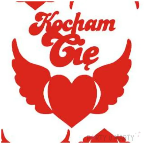 naklejki party serca ze skrzydlami mix 6 szt