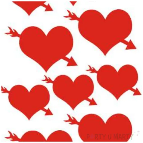 naklejki party serca ze strzala mix 10 szt