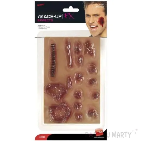 naklejki party szablon blizny na halloween smiffys 12 szt