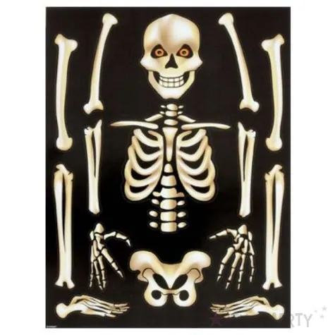 naklejki party szkieletor dwustronna