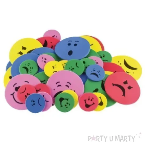 naklejki piankowe emotki rozne miny mix brewis 50 szt