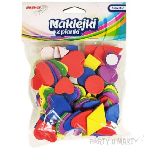 naklejki piankowe figury serca mix brewis 72 szt