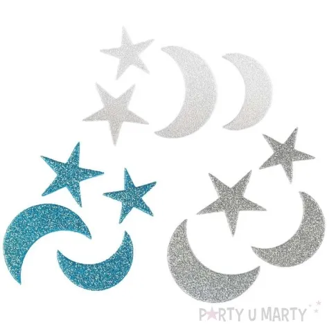 naklejki piankowe ksiezyce i gwiazdki titanum 60 szt