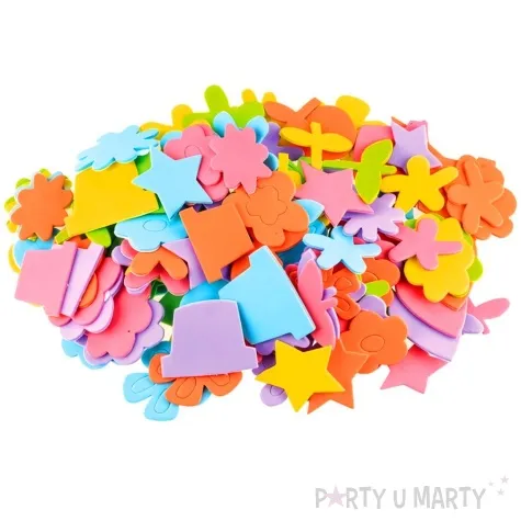 naklejki piankowe kwiatki i figury mix brewis 120 szt