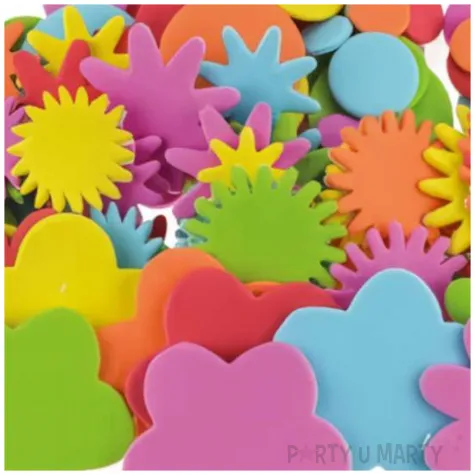 naklejki piankowe kwiatki i kolka mix brewis 72 szt