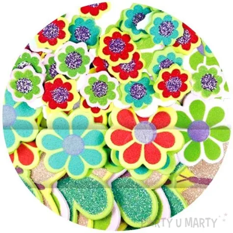 naklejki piankowe kwiatki i motyle titanum 69 szt