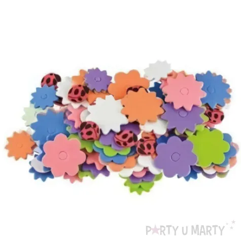 naklejki piankowe kwiaty i biedronki mix brewis 88 szt