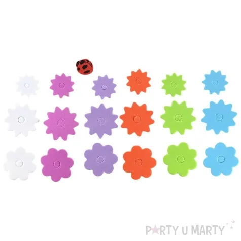 naklejki piankowe kwiaty wiosenne i biedronki titanum 88 szt