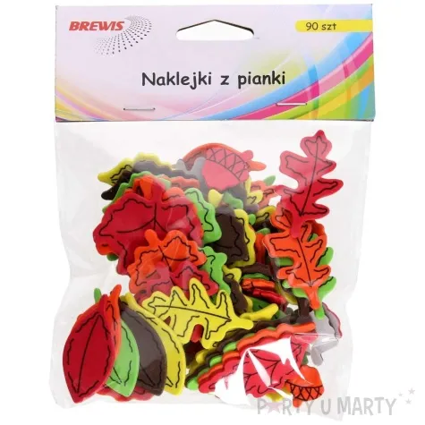 naklejki piankowe liscie i zoledzie jesienna kompozycja mix brewis 90 szt
