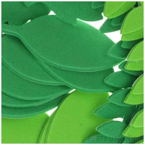 naklejki piankowe liscie paproci grabu i gladkie zielony titanum 20 szt
