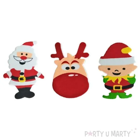 naklejki piankowe mikolaje renifery i elfy titanum 40 szt