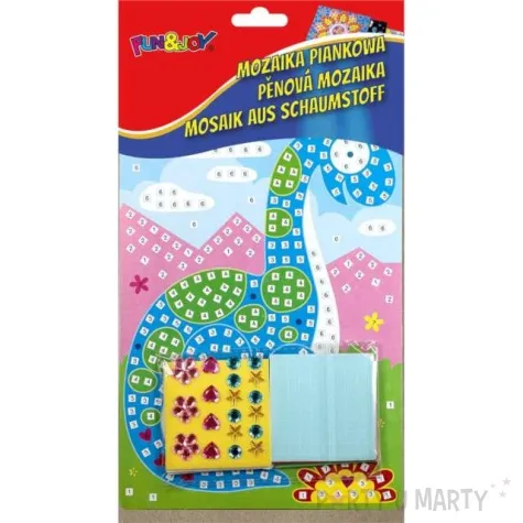 naklejki piankowe mozaika dinozaur fun joy