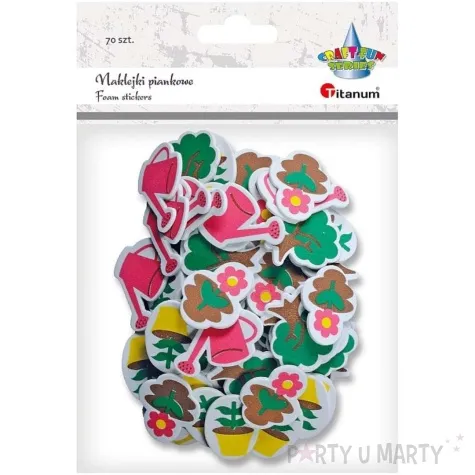 naklejki piankowe ogrodniczy mix titanum 70 szt