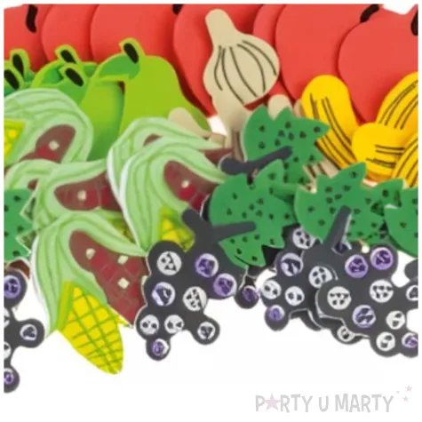 naklejki piankowe owoce i warzywa mix brewis 51 szt