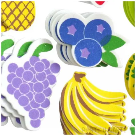 naklejki piankowe owoce mix brewis 40 szt