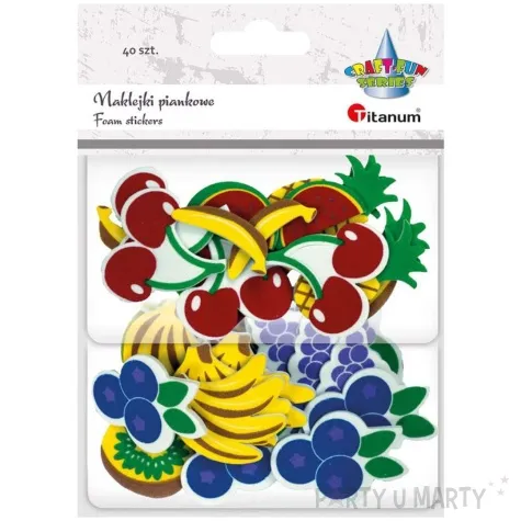 naklejki piankowe owoce titanum 40 szt