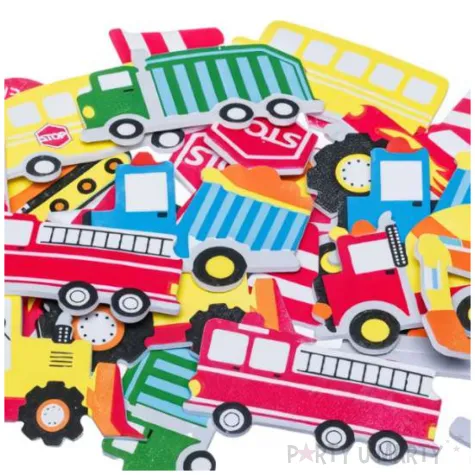 naklejki piankowe pojazdy drogowe znaki mix brewis 36 szt