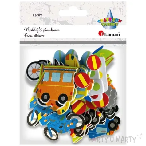 naklejki piankowe pojazdy i lodzie titanum 39 szt