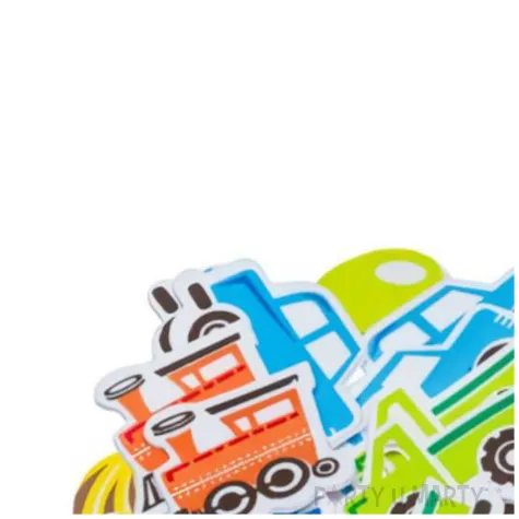 naklejki piankowe pojazdy samochody ciuchcie i samoloty mix brewis 36 szt